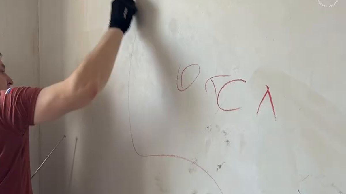 Стены: Большой участок отслоения штукатурки